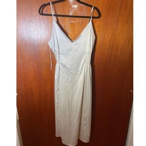 Zara Satin off white Slip Dress
